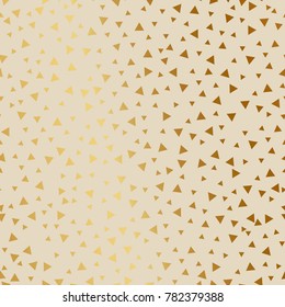 Golden triangles seamless modern pattern vector background for wrapping