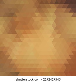 Golden triangular background. Modern design element. Abstract vector background.