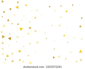 Confetti Triangular dorado. Ilustración vectorial.