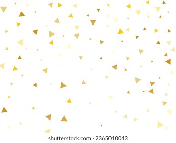 Golden Triangular Confetti. Vector illustration