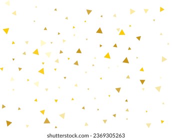 Confetti Triangular dorado. Ilustración vectorial.