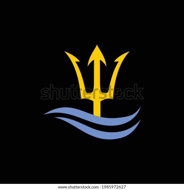 Golden Trident Poseidon Neptune King Water Stock Vector (Royalty Free ...