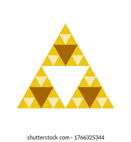 Golden triforce geometric sandy triangle power symbol