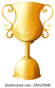 Golden trophy in classic design