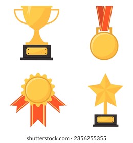 Goldene Trophäe und Preise in unterschiedlicher Form