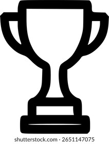 Golden Trophy Cup Outline for Sports
