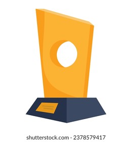 golden trophy design vector isolated