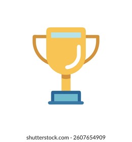 Golden Trophy Icon Illustration - Victory, Achievement, and Success