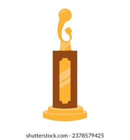 golden trophy illustration design vector isolated