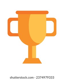 golden trophy illustration vector isolated