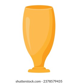 golden trophy illustration vector isolated