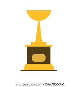 Goldene Trophäenform Vektorgrafik, Vektorillustration EPS 10