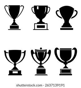 Golden trophy with shiny finish, symbolizing victory, achievement, success, award ceremonies, sports events, and competitions.