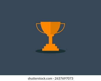 A golden trophy with a sleek design