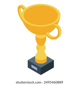 Golden trophy standing on a pedestal, representing the ultimate achievement and recognition for being the best