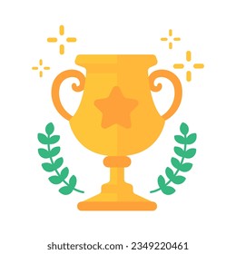The golden trophy of success. Awards for winners of sports games