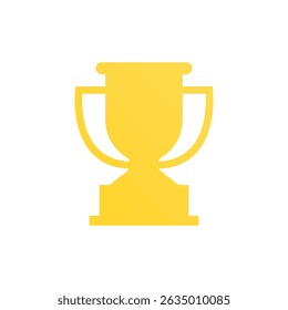 Golden Trophy Vector Icon Design