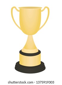Golden trophy. vector illustration