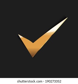 Golden true sign,vector