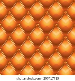 Golden tufted leather seamless texture