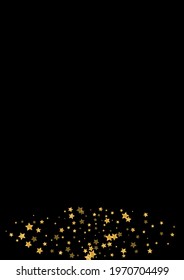 Golden Twinkle Glitter Texture. Spatter Sequin Pattern. Gradient Confetti Holiday Background. Luxury Star Design. Gold Magic Illustration