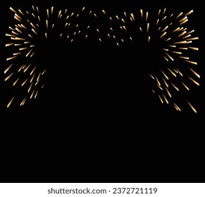 golden twinkle stars background vector illustration. firework fireworks meteor comet vector