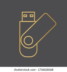 Symbol für das USB-Stift-Laufwerk - Vektor-Abbildung