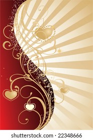 golden Valentine's Day background