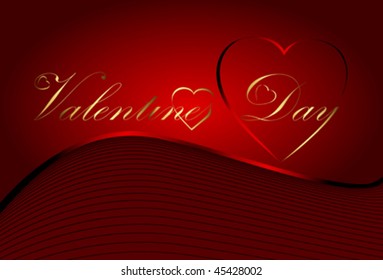 Golden Valentine's Day type text. Love background 