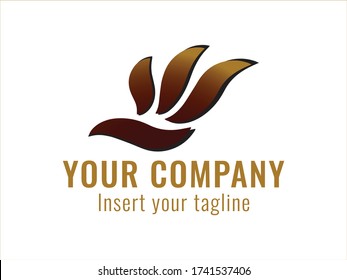  golden vector and abstract logo for commercial use. 