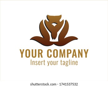  golden vector and abstract logo for commercial use. 