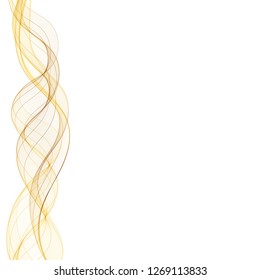 Golden Vector Abstract Wave