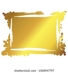 Golden vector art frame. Decoration border background. Vintage deco luxury card label illustration template. Vintage gold label for greetings and promotion.