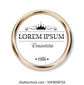 golden vector Commercial Labels and Ribbon templates. Vector file is organized in layers to separate Graphic elements from Text and Shadows.