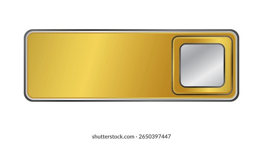 Vetor dourado CTA botão modelo.