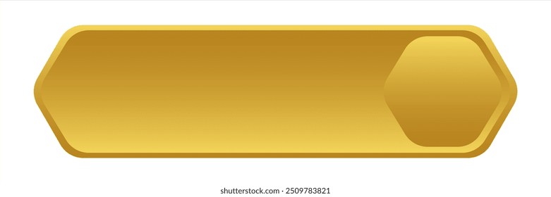 Golden vector CTA button template.