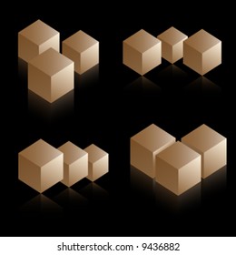 Golden vector cubes