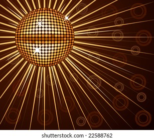 Goldener Vektordiskop-Ball