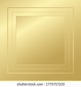 Golden vector frame pattern. Gold background. Illustration for decoration, design, sample, presentation, decorative element, banner