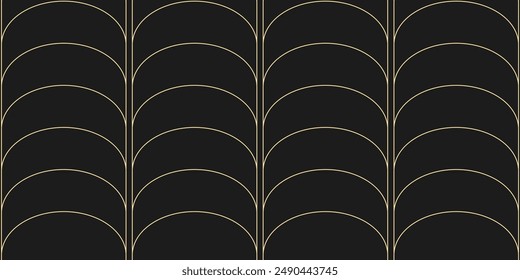 Golden vector geometric linear texture. Elegant art nouveau seamless pattern. Geometric decorative texture. Geometric art deco texture. Vector EPS 10