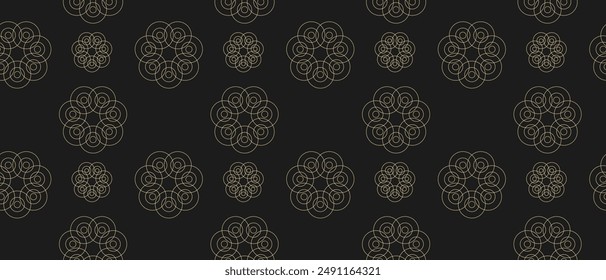 Golden vector geometric linear texture. Elegant art nouveau seamless pattern. Geometric decorative texture. Geometric art deco texture. Vector EPS 10