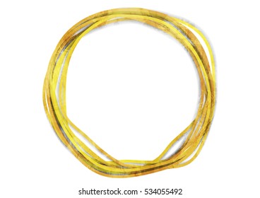 Golden vector grunge circles abstract background with blank place for text
