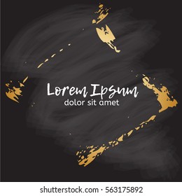 Golden vector grunge frame for your project