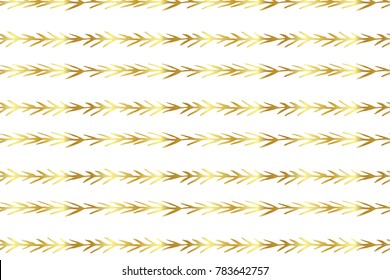 Golden Vector Hand Drawn Pattern
