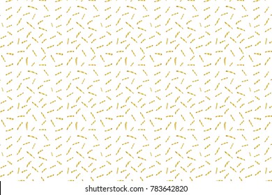 Golden Vector Hand Drawn Pattern