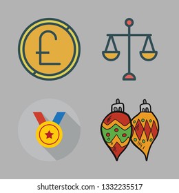 golden vector icon set