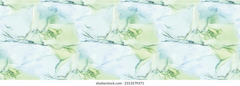 Golden Vector Ink Canvas. Bronze Alcohol Ink Background. Blue Marble Background. Foil Ink Paint. Geode Seamless Pattern. Marble Gold Water Color. Green Oriental Watercolor. Luxury Abstract Template.