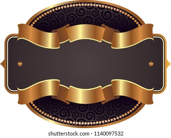 Golden Vector Lable  for advertising Retro vintage golden badges and labels vector