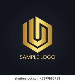 Diseño del logotipo del Vector Golden UP