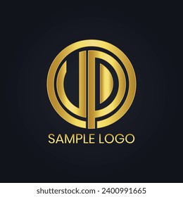 Diseño del logotipo del Vector Golden UP